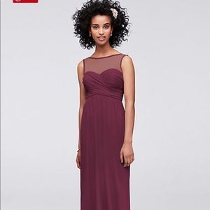 Wine David’s Bridal dress, extra length, size 18